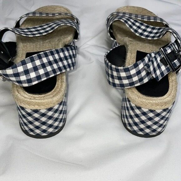 New RAG & BONE Womens Size 40 / US10 Plaid Print Slingback Sandals - Picture 2 of 9